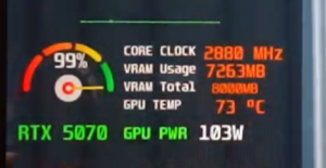 Counter-Strike 2 QHD vRAM usage on RTX 5070